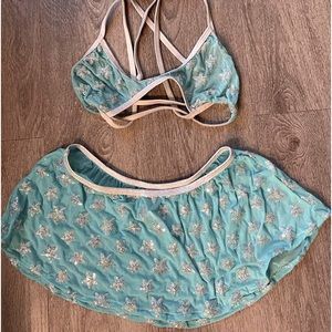 Blue star skirt and matching top